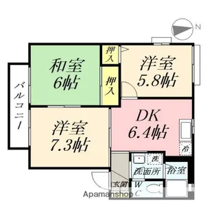 ディアス高島 B棟【2階】の間取り