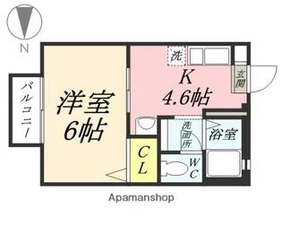 1Kの間取り画像