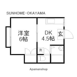 コーポ下伊福1【2階】の間取り