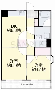 2DKの間取り画像