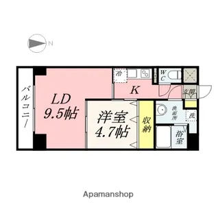 ハアラン表町【4階】の間取り