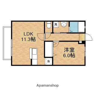 ガスパール【2階】の間取り