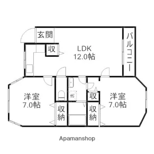 ルグラン関B【101号室】の間取り