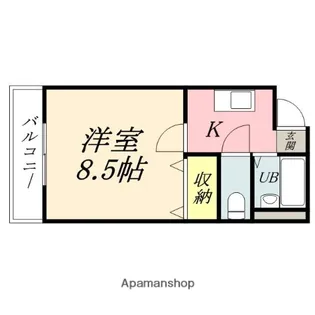 プレステージ高島【1階】の間取り