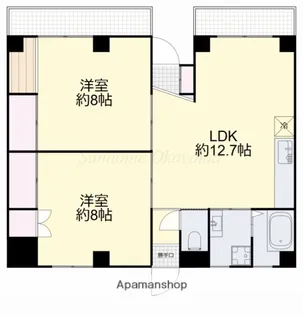 オギノ25ビル【1階】の間取り