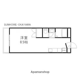 ブランニュータウン【5階】の間取り