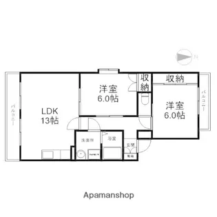 風はいつII【3階】の間取り