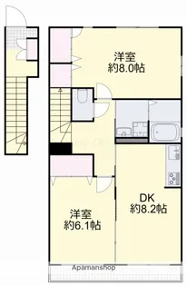 ファーストコートB【202号室】の間取り