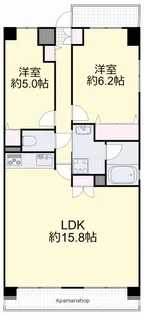 ル・サンク西市【303号室】の間取り