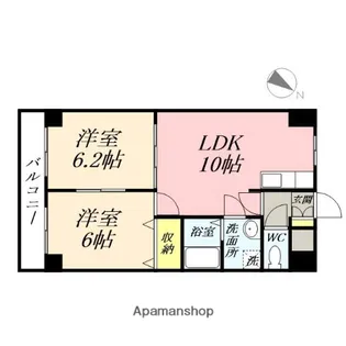 サニーヒルズ大福【2階】の間取り