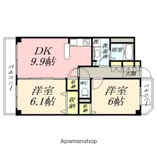 カーサフィオーレ西市駅前【8階】の間取り