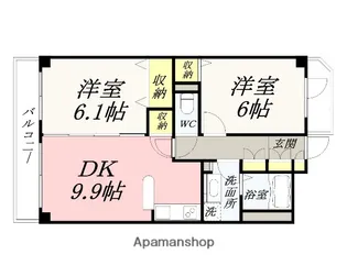 カーサフィオーレ西市駅前【501号室】の間取り