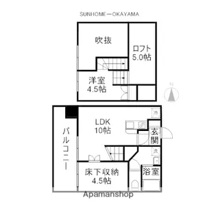 GRAND E’TERNA岡山Ⅲ【14階】の間取り
