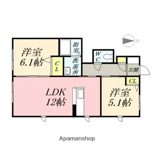 ラ・ヴィータ金岡西町 弐番館?【1階】の間取り