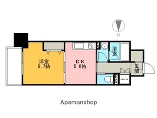 アルファレガロ西古松【6階】の間取り
