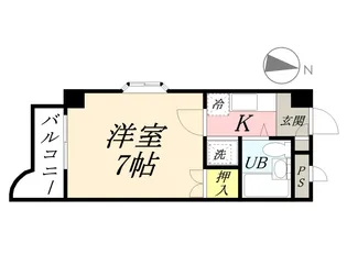 カナンハイツ大元【5階】の間取り