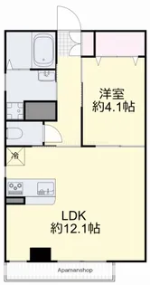 ミルフルール【401号室】の間取り