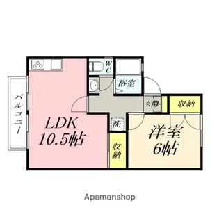 セジュール福泊【2階】の間取り