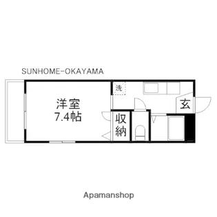 OKANOⅡ【405号室】の間取り