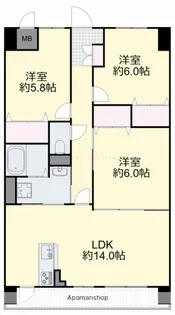 ラ・パティオ【1階】の間取り