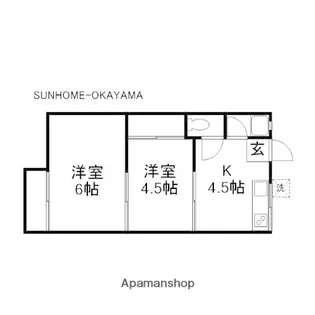 リバティーアパート【11号室】の間取り