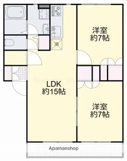 ピュアローズB【2階】の間取り