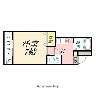 グリーンPAL鹿田【1階】の間取り