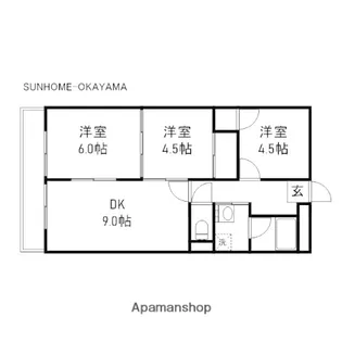 カウル十日市【1003号室】の間取り