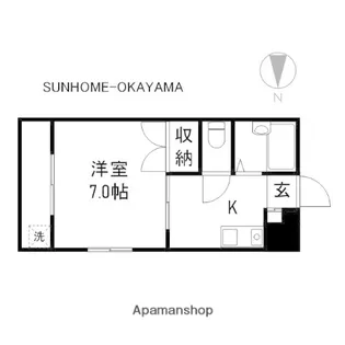 ブルーメ万倍【401号室】の間取り