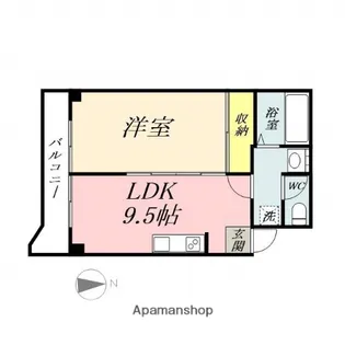 グランツ西古松Ⅱ【6階】の間取り