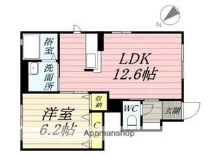 ラ パルテール旭川 参番館【1階】の間取り
