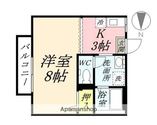 カーザ・ヴェルデ【2階】の間取り