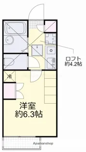 アップルハウス十日市【1階】の間取り