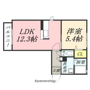 シャーメゾングロワール B棟【2階】の間取り