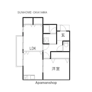 メゾン桜1号棟【121号室】の間取り