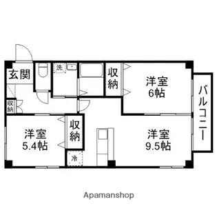 リーフミナン【107号室】の間取り