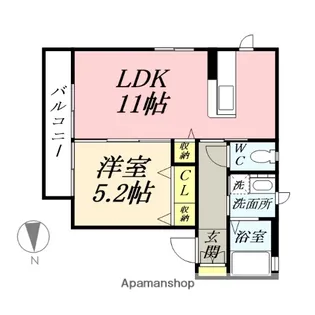 シャーメゾン野田【2階】の間取り