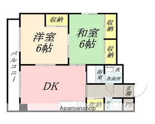 アメニティー伊島【403号室】の間取り