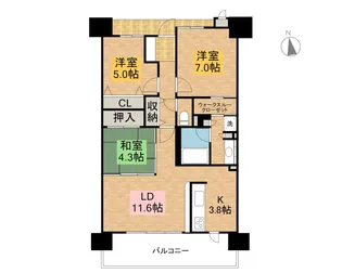 サーパス学南町【0503号室】の間取り