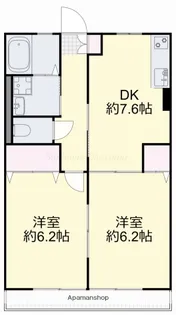 アドバンス乙多見B【2階】の間取り