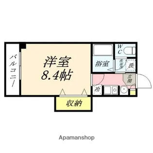 アンブシュール京橋【5階】の間取り