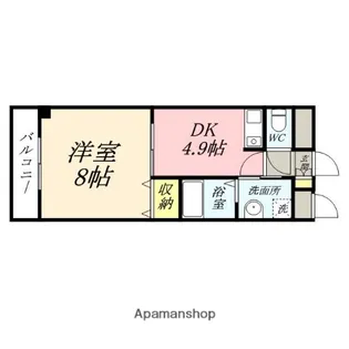 アンブシュール京橋【5階】の間取り