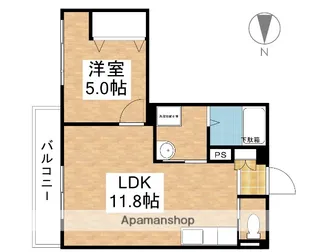 ラ・カーサ・ハラオジマ【3階】の間取り