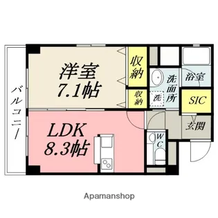ハートフル医大西【201号室】の間取り
