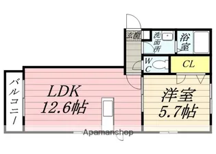 ラ・ヴィータ国富 弐番館【1階】の間取り
