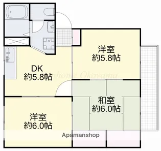 シャンポール【101号室】の間取り
