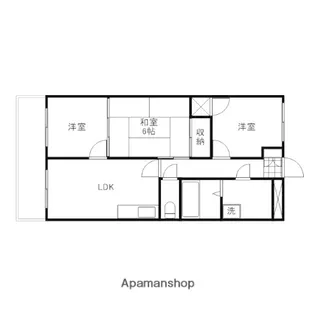 アルファ東古松Ⅱ【3階】の間取り