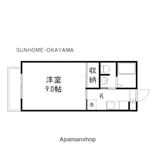 ラ・パルテール百間川 五番館【2階】の間取り