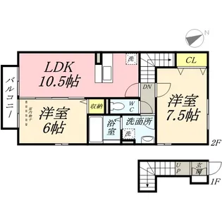 レザンカルチェ【2階】の間取り