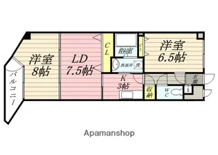 2LDKの間取り画像